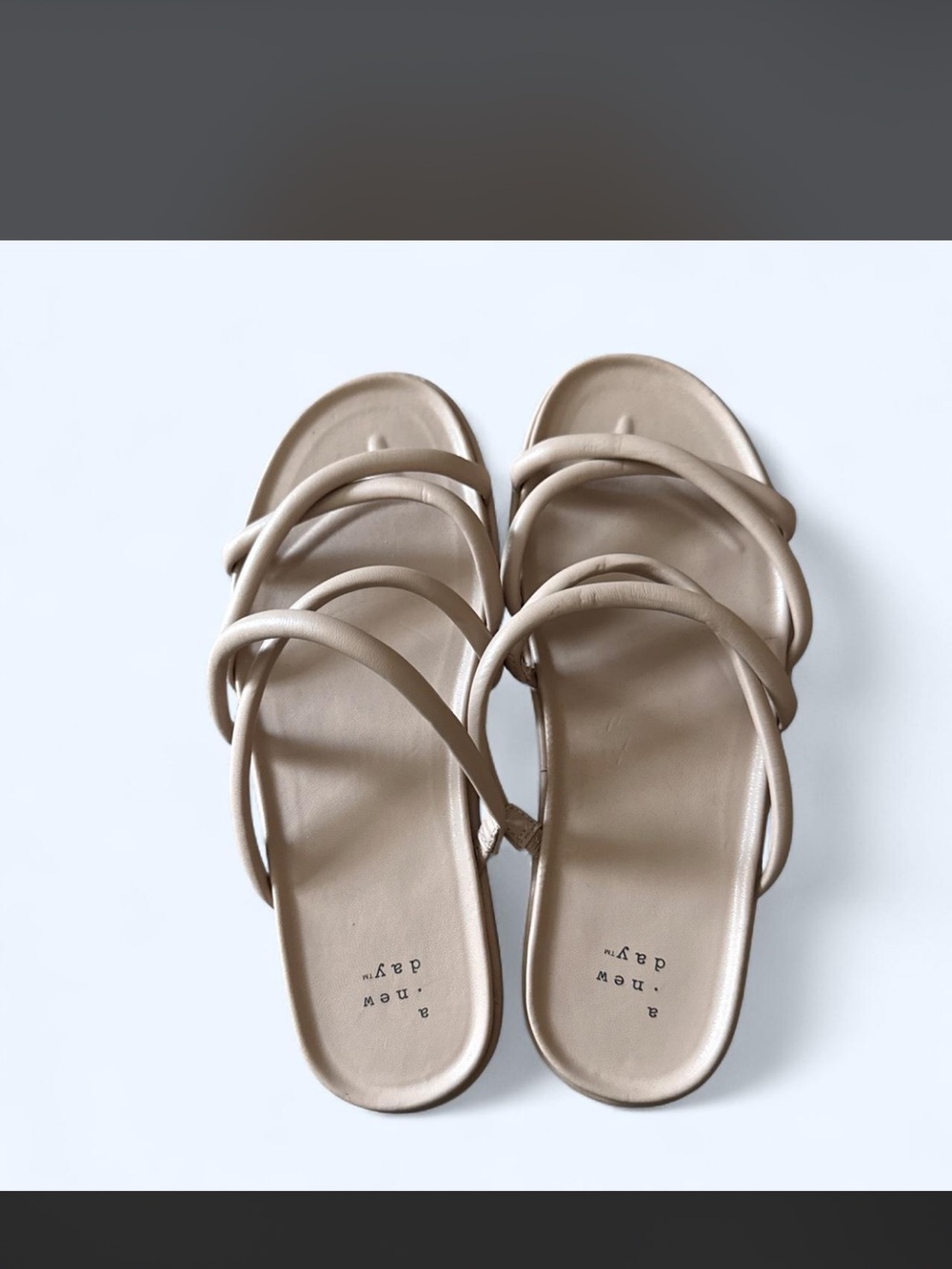 A New Day Nude Strappy Slide Sandals - Picture 2 of 5